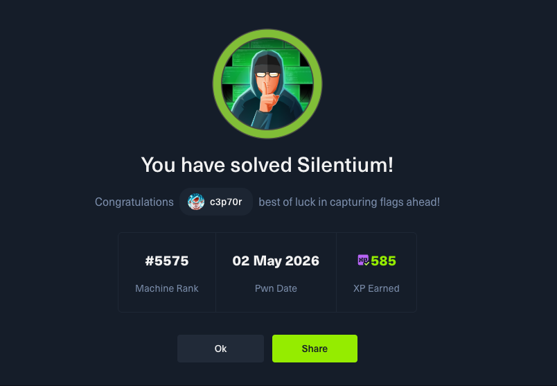 Silentium completion proof
