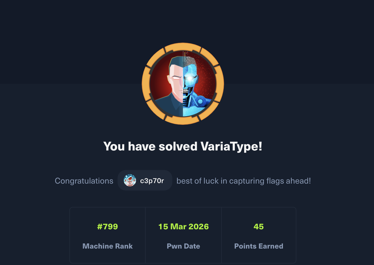 VariaType completion proof