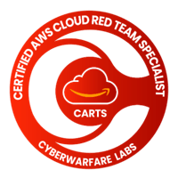 Certified AWS Cloud Red Team Specialist (CARTS) badge